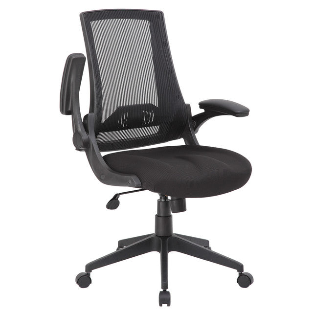 OfficeSource Pennington Collection Flip Arm Mesh Back Task Chair with Black Frame