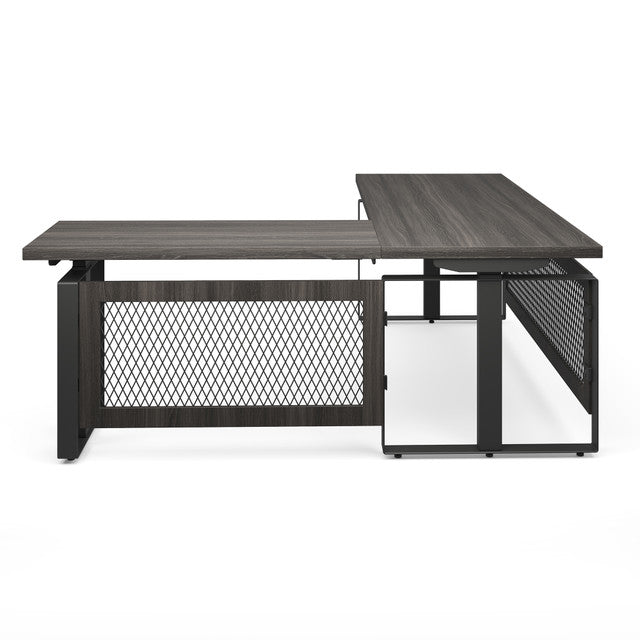 OfficeSource | Palisades | Industrial L-Shaped, Height Adjustable Desk - 72'' x 78''