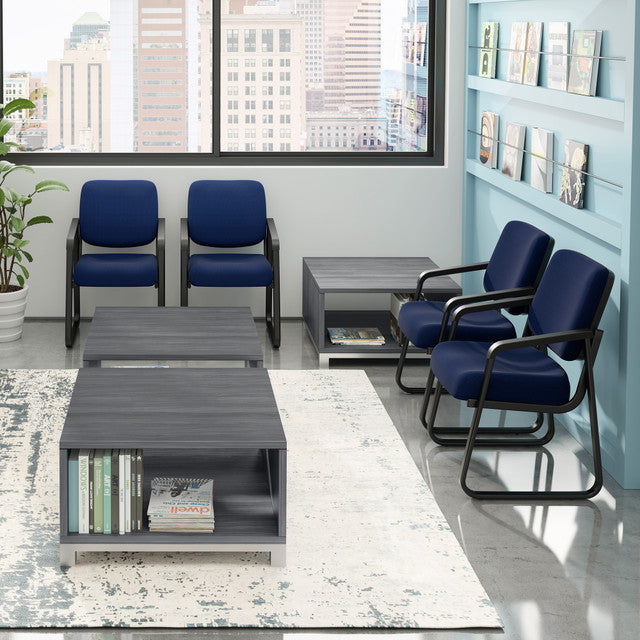 OfficeSource | Value Collection | Sled Base Guest Chair with Black Frame