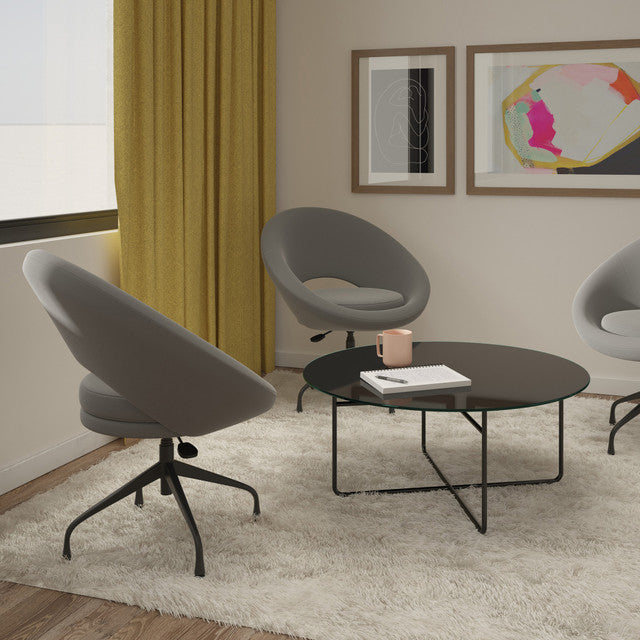 OfficeSource | Scoop | Mid-Century Modern Chair with Metal Base