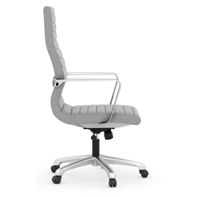 OfficeSource | Tre Lite Collection | Executive High Back Chair with Chrome Frame