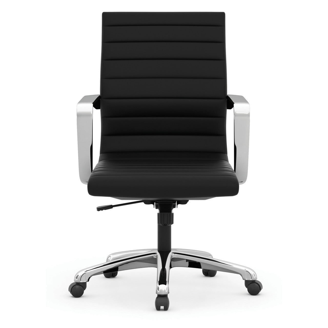 OfficeSource | Tre Lite Collection | Executive Mid Back Chair with Chrome Frame