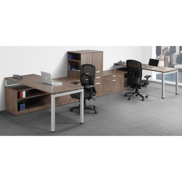 OfficeSource | CoolMesh | Swivel Tilt, High Back Chair with Black Frame - Fabric
