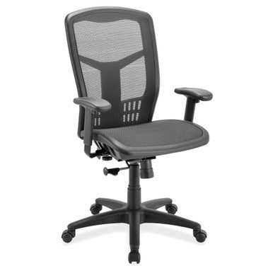 OfficeSource | CoolMesh | Swivel Tilt, High Back Chair with Black Frame - Mesh