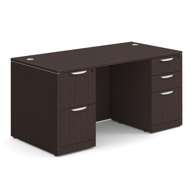 OfficeSource OS Laminate Collection Double Full Pedestal Desk