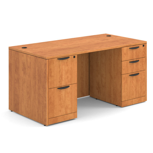 OfficeSource OS Laminate Collection Double Full Pedestal Desk