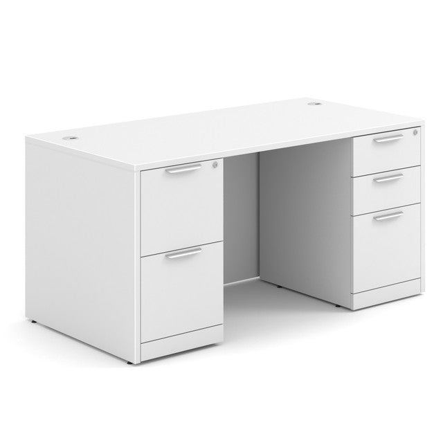OfficeSource OS Laminate Collection Double Full Pedestal Desk