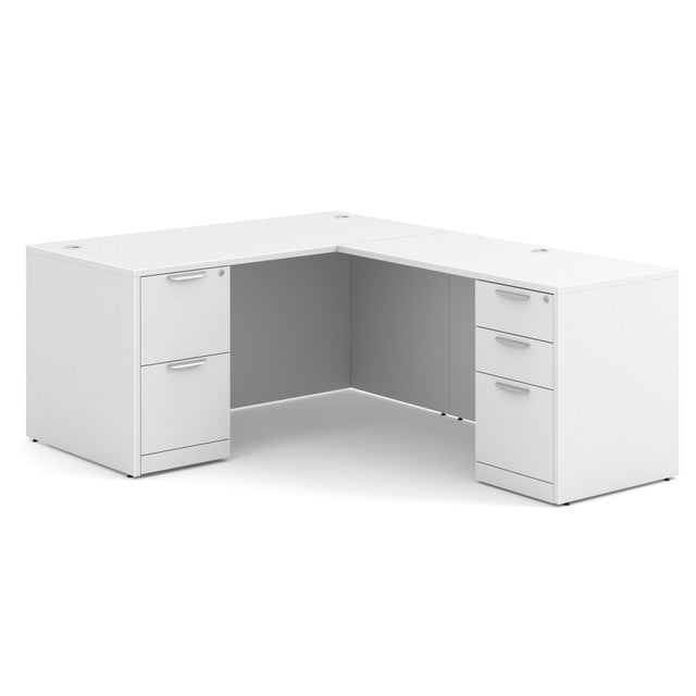 OfficeSource OS Laminate Collection Double Full Pedestal ''L'' Desk