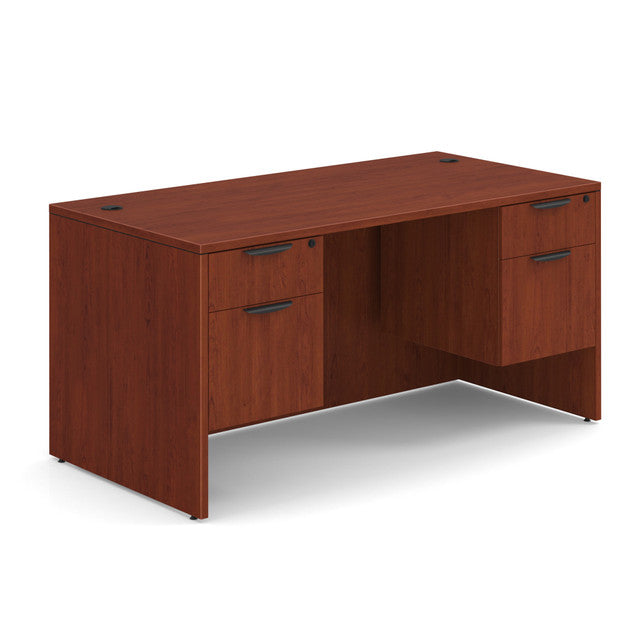 OfficeSource OS Laminate Collection Double 3/4 Pedestal Desk
