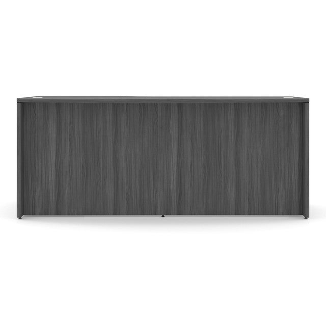 OfficeSource OS Laminate Collection Bow Front Desk with Left Corner Extension