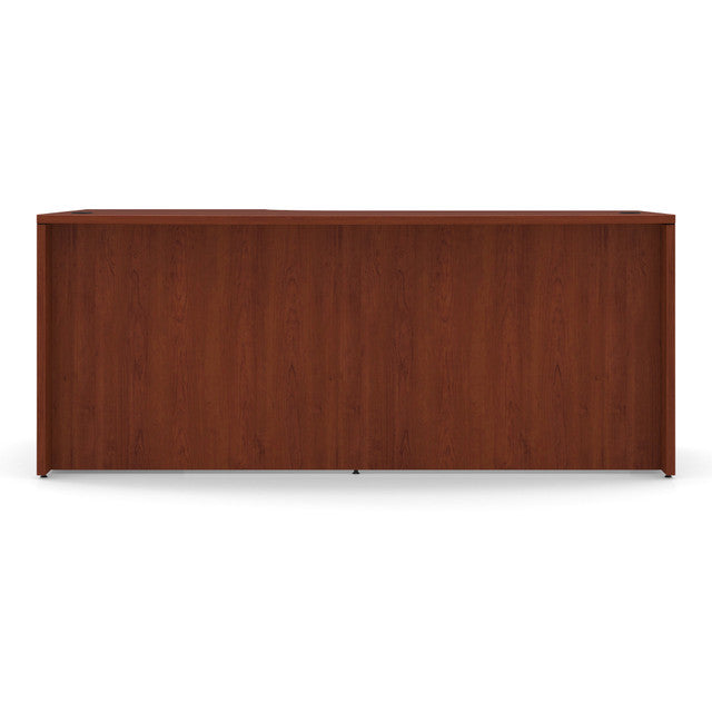 OfficeSource OS Laminate Collection Bow Front Desk with Left Corner Extension