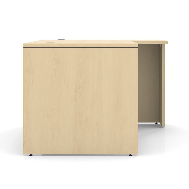 OfficeSource OS Laminate Collection Straight Front Desk with Right Corner Extension