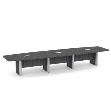 OfficeSource | OS Laminate Conference Tables | Expandable Boat Shaped Conference Table with Elliptical Base