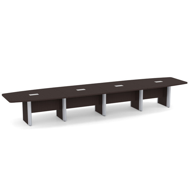 OfficeSource | OS Laminate Conference Tables | Expandable Boat Shaped Conference Table with Elliptical Base