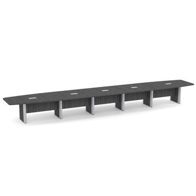 OfficeSource | OS Laminate Conference Tables | Expandable Boat Shaped Conference Table with Elliptical Base