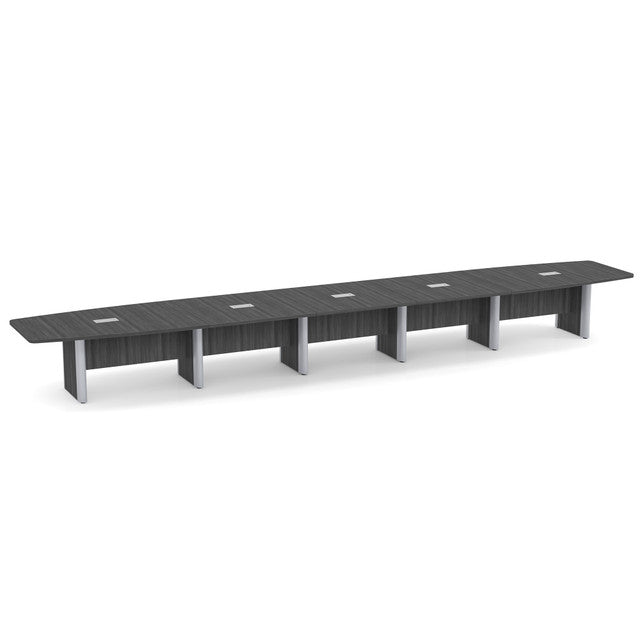 OfficeSource | OS Laminate Conference Tables | Expandable Boat Shaped Conference Table with Elliptical Base