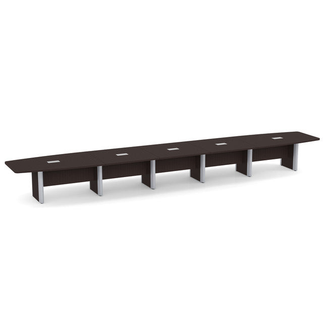 OfficeSource | OS Laminate Conference Tables | Expandable Boat Shaped Conference Table with Elliptical Base