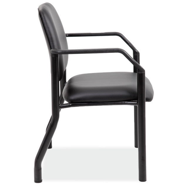 OfficeSource | Big & Tall | Guest Chair with Arms and Black Frame