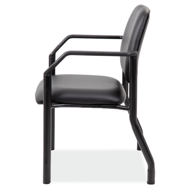 OfficeSource | Big & Tall | Guest Chair with Arms and Black Frame
