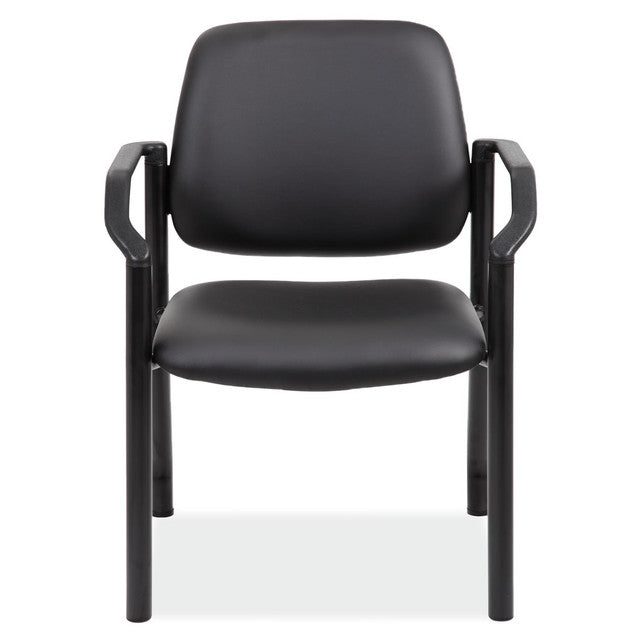 OfficeSource | Big & Tall | Guest Chair with Arms and Black Frame