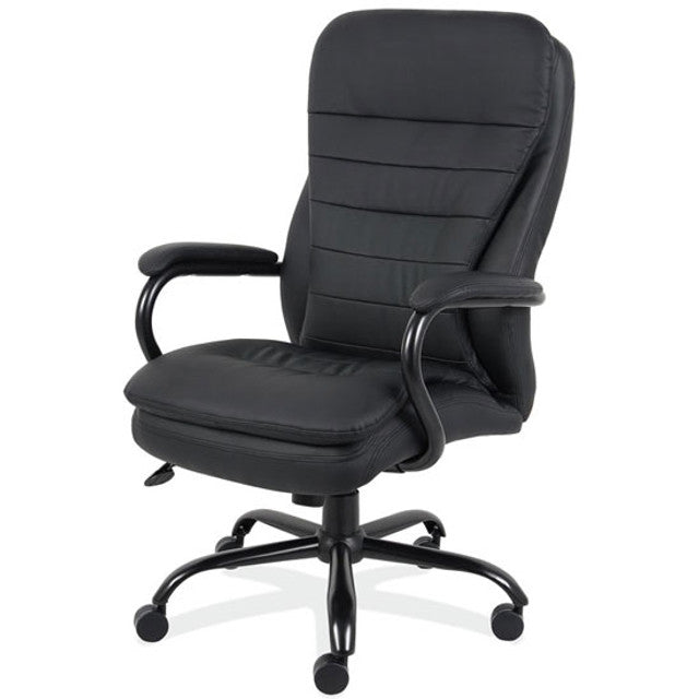 OfficeSource | Big & Tall | Big and Tall Executive High Back with Black Frame