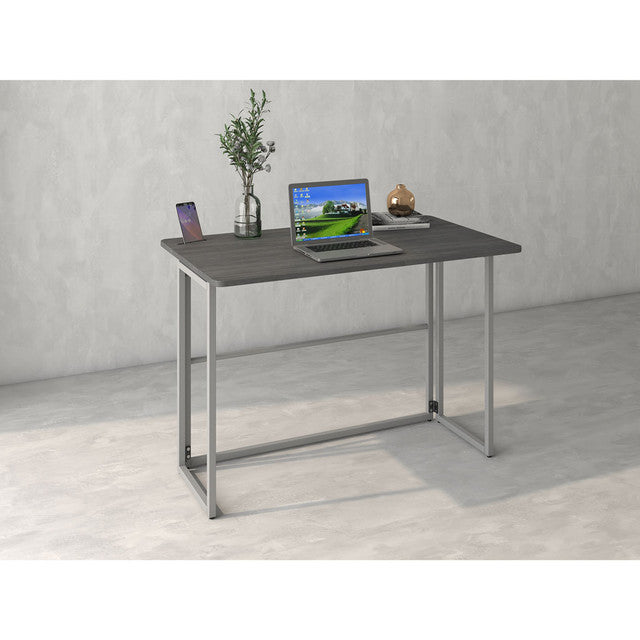 OfficeSource | Any Space WFH | Folding Desk with Silver Frame
