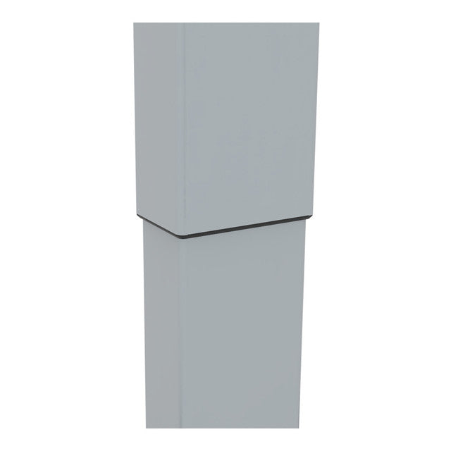 2-Stage, Adjustable Height Desk w/ Silver Base & White Top