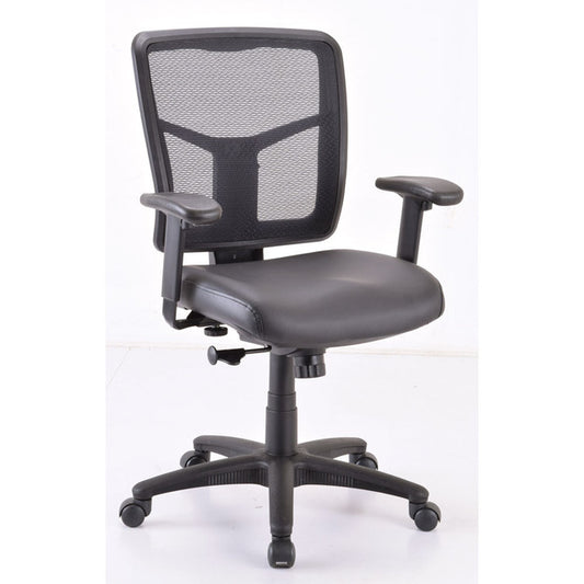 OfficeSource | CoolMesh Basic | Task Chair with Antimicrobial Seat and Black Frame