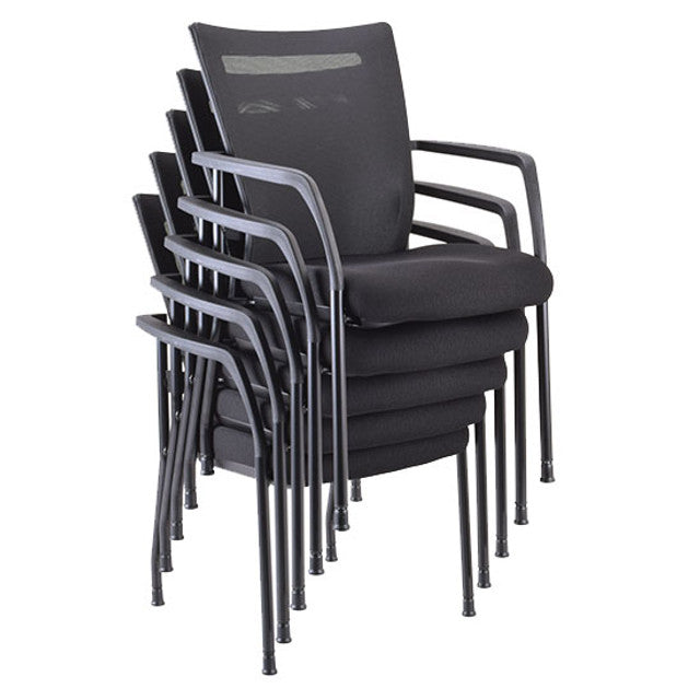 OfficeSource | CoolMesh | Mesh Back Stacking Chair - Fabric