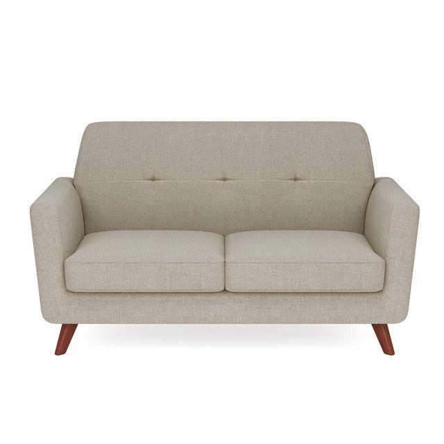 OfficeSource | Partridge | Loveseat with Light Wood Legs