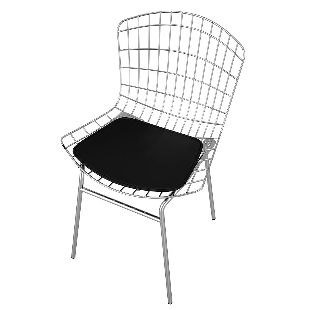 Manhattan Comfort 2-Piece Madeline Metal Chair with Seat Cushion