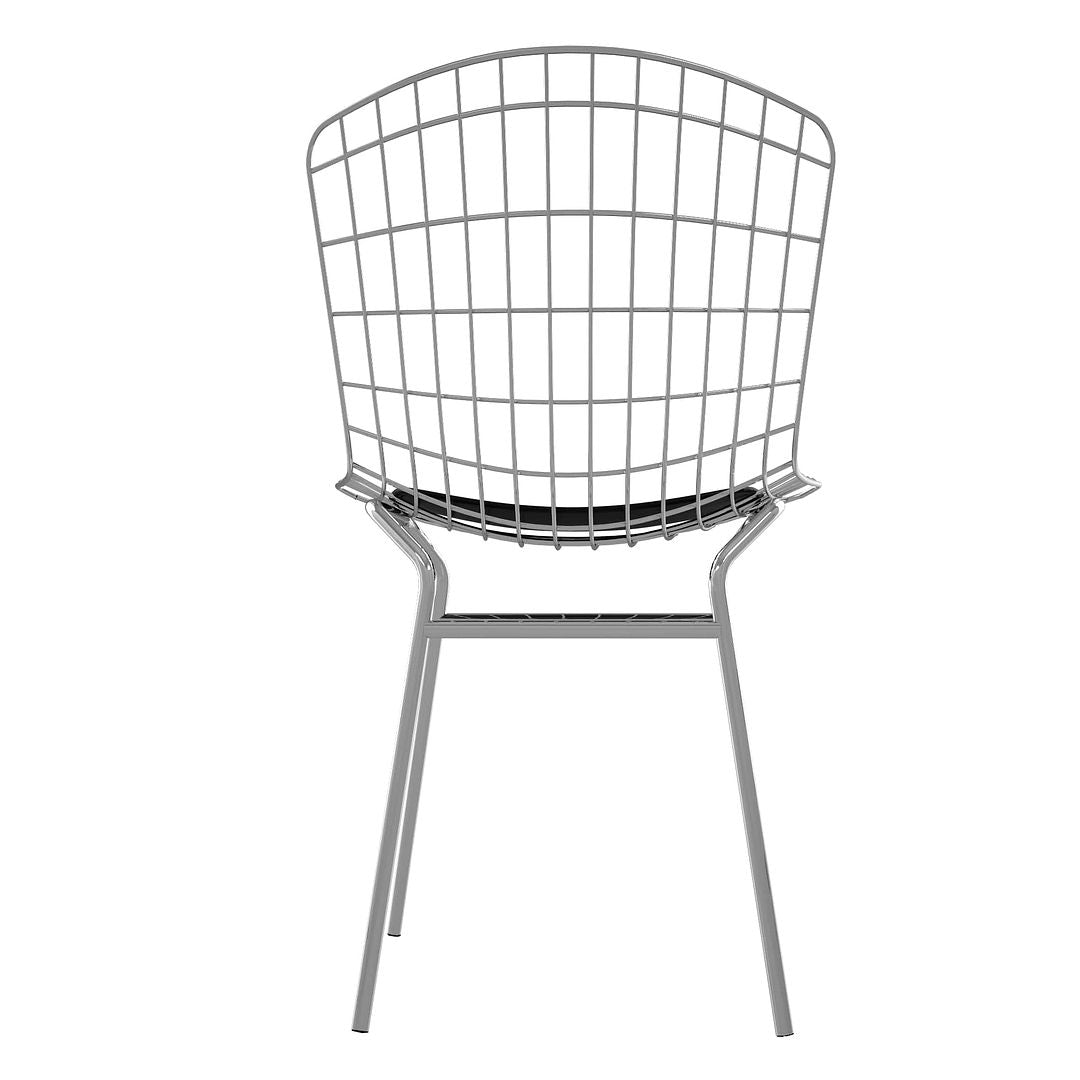 Manhattan Comfort 2-Piece Madeline Metal Chair with Seat Cushion