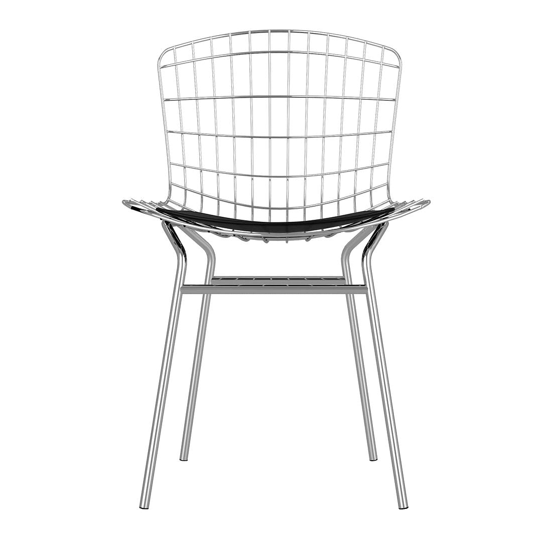 Manhattan Comfort 2-Piece Madeline Metal Chair with Seat Cushion