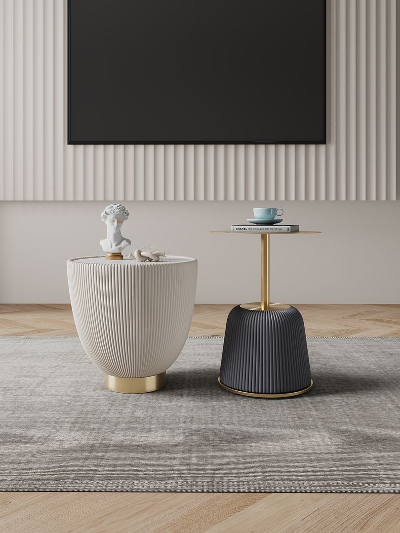 Manhattan Comfort Anderson End Table 1.0 and End Table 2.0 - Set of 2