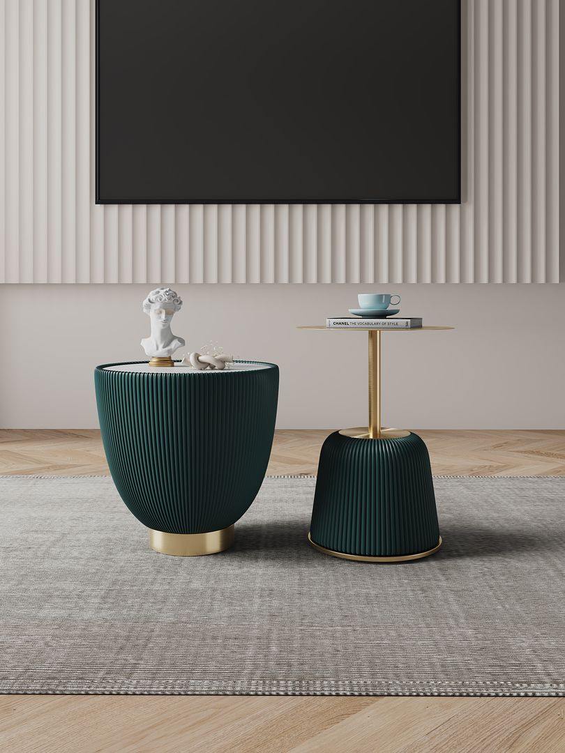 Manhattan Comfort Anderson End Table 1.0 and End Table 2.0 - Set of 2
