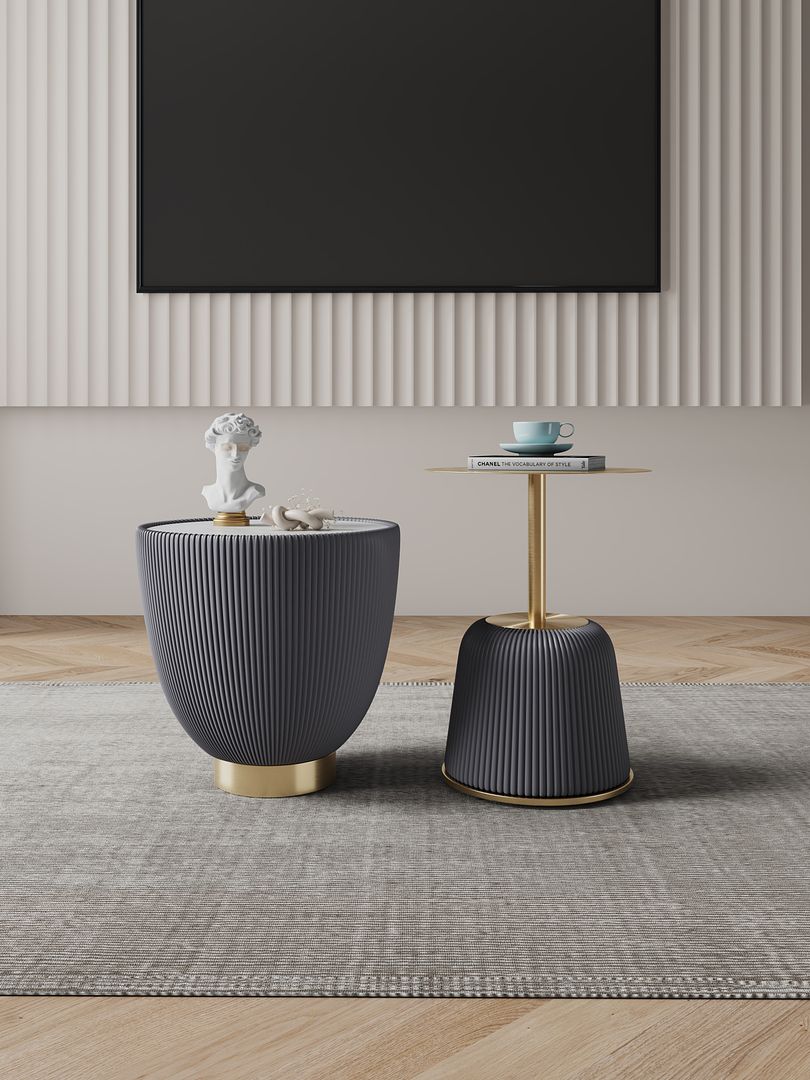 Manhattan Comfort Anderson End Table 1.0 and End Table 2.0 - Set of 2