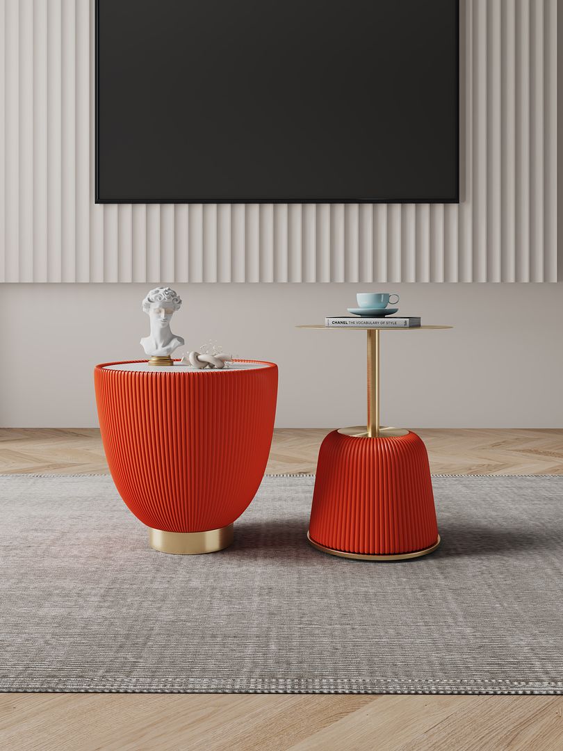 Manhattan Comfort Anderson End Table 1.0 and End Table 2.0 - Set of 2