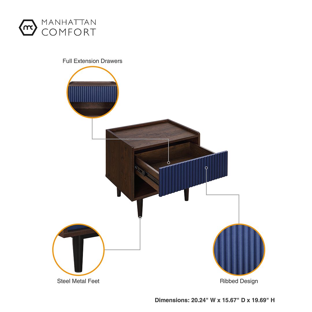 Manhattan Comfort Duane End Table and Coffee Table