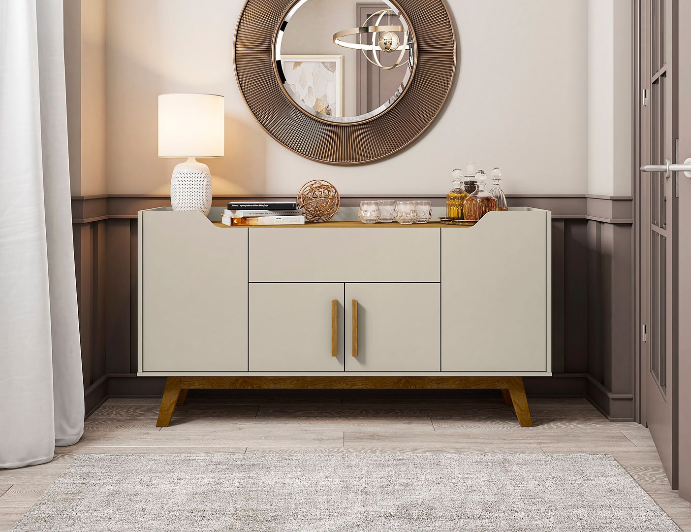 Manhattan Comfort Addie 53.54 Sideboard
