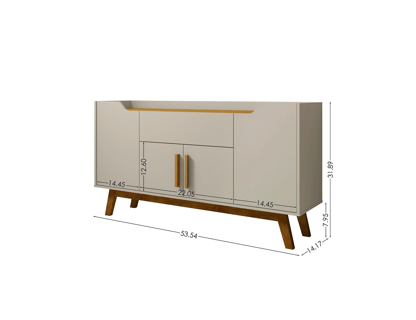 Manhattan Comfort Addie 53.54 Sideboard