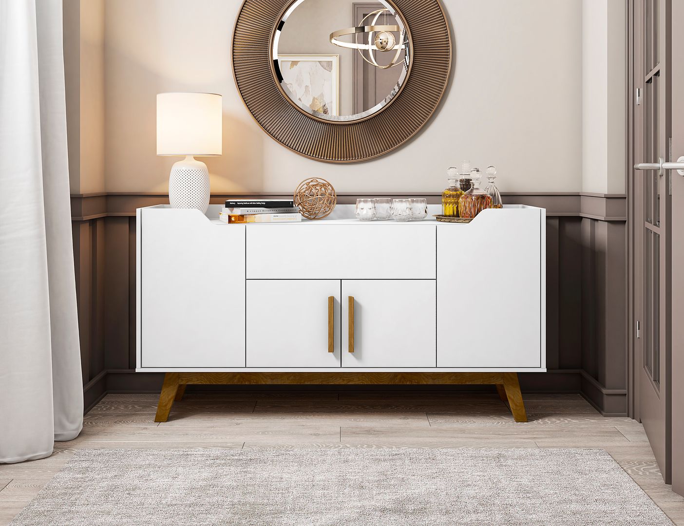 Manhattan Comfort Addie 53.54 Sideboard