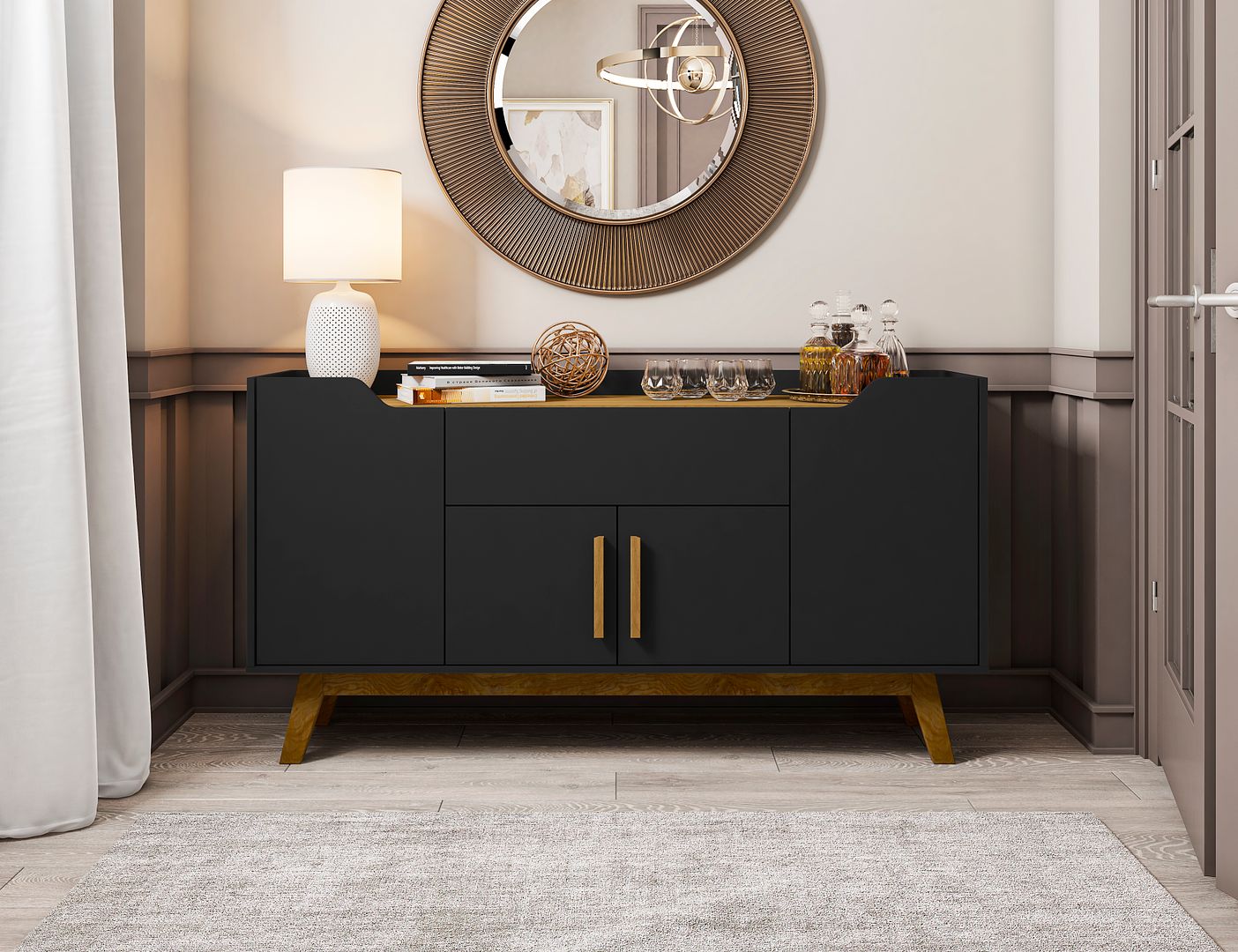 Manhattan Comfort Addie 53.54 Sideboard