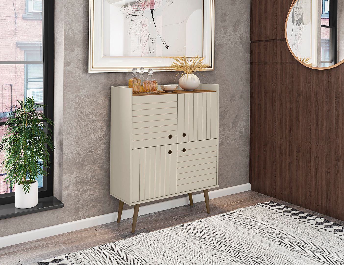 Manhattan Comfort Bogart Accent Cabinet