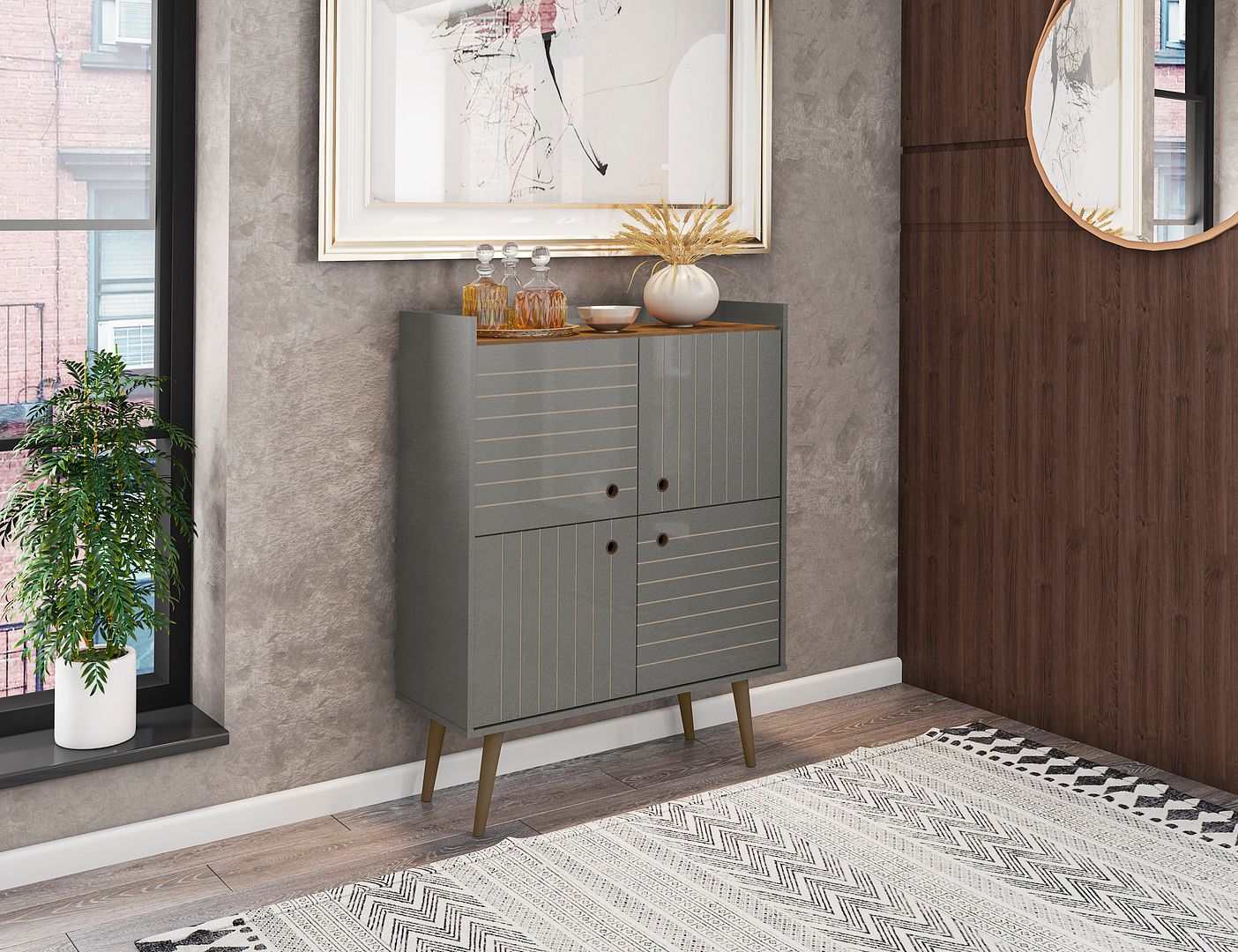 Manhattan Comfort Bogart Accent Cabinet