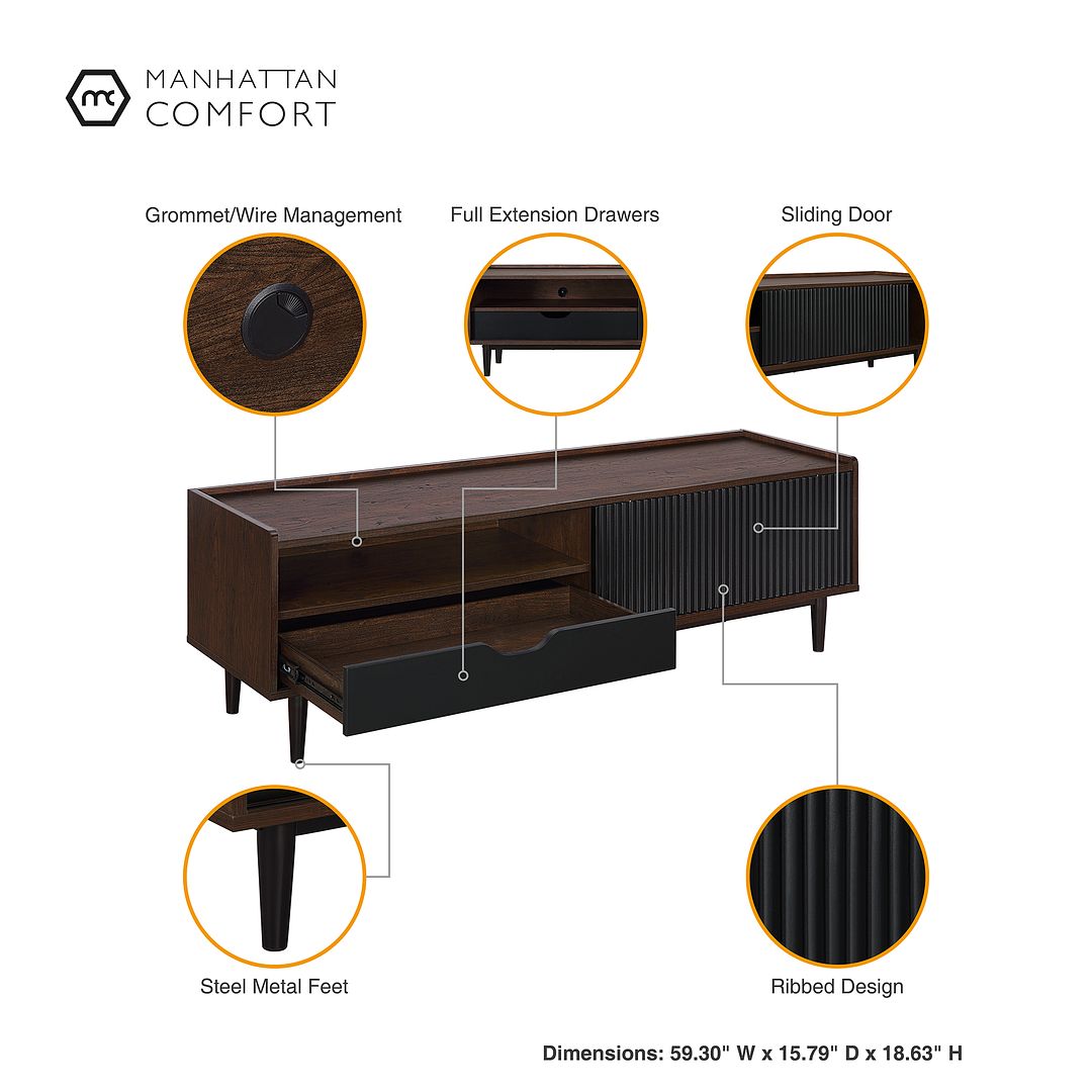 Manhattan Comfort Duane Living Room Set of 4