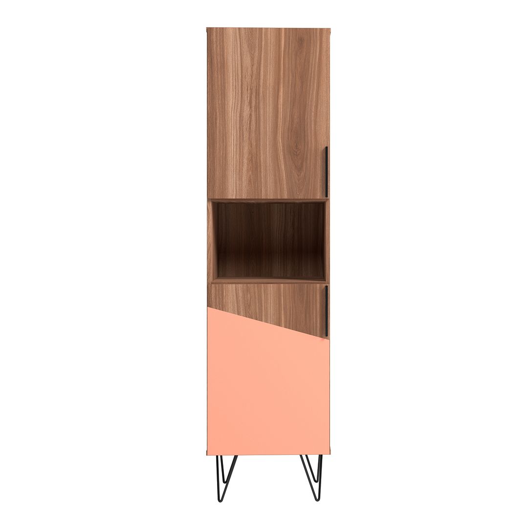 Manhattan Comfort Beekman 17.51 Narrow Bookcase Cabinet