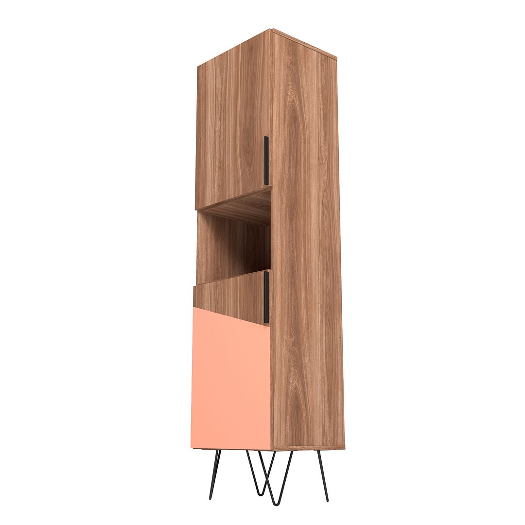 Manhattan Comfort Beekman 17.51 Narrow Bookcase Cabinet