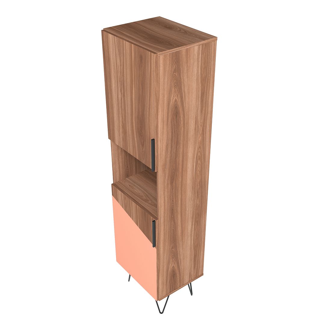 Manhattan Comfort Beekman 17.51 Narrow Bookcase Cabinet