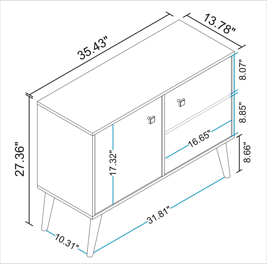 Manhattan Comfort Avesta Double Side Table. 2.0