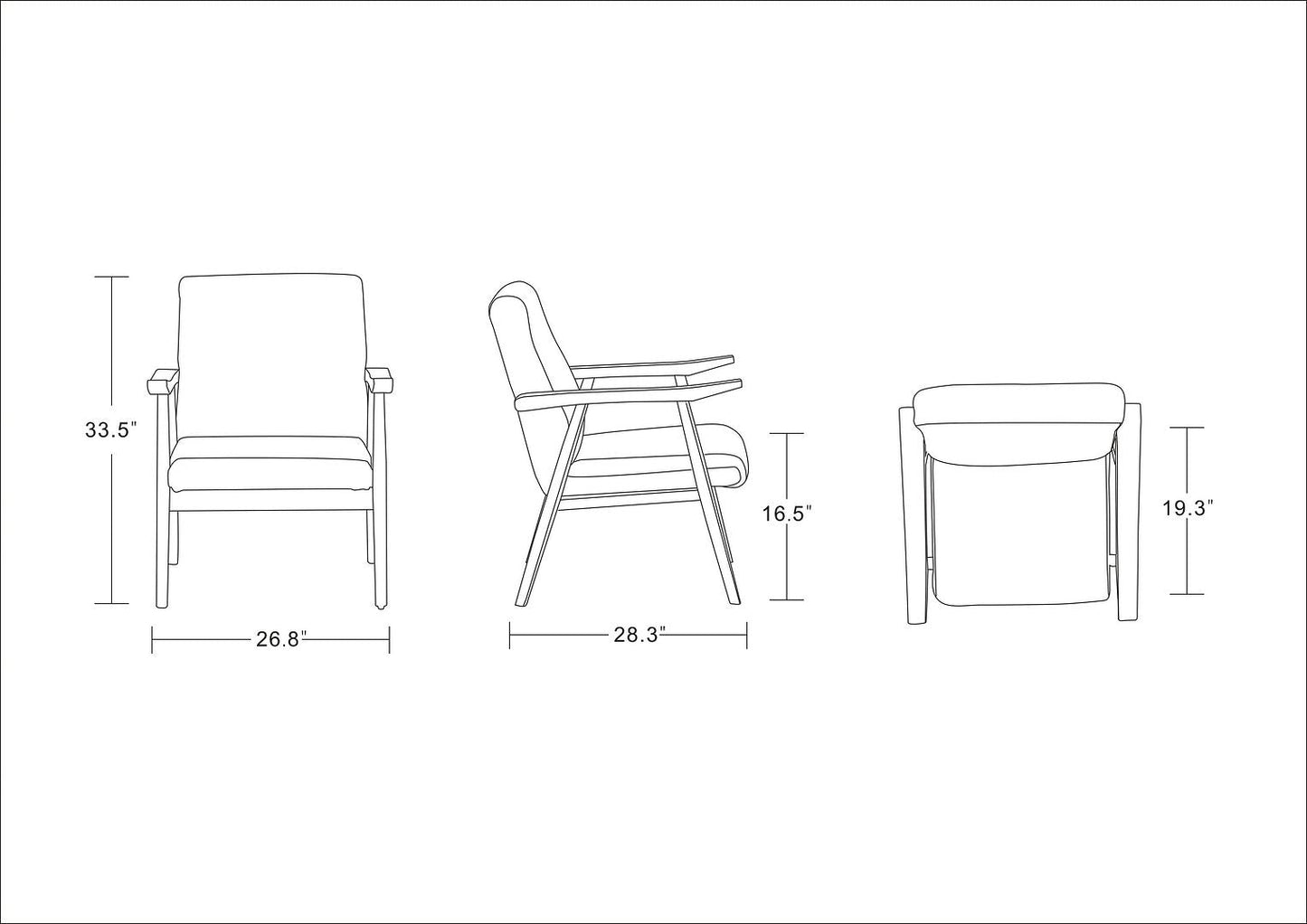 Manhattan Comfort Arch Duke Accent Chair